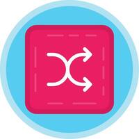 Shuffle Flat Multi Circle Icon vector