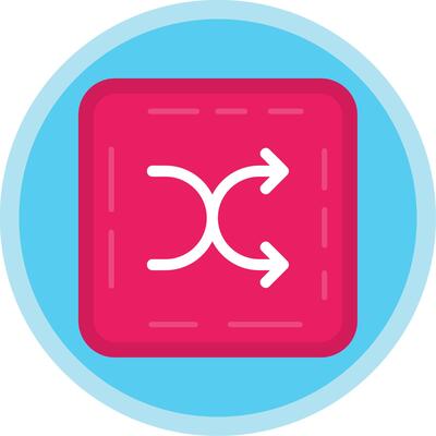 Shuffle Flat Multi Circle Icon