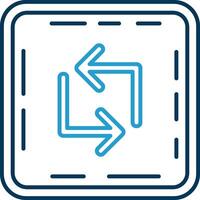Loop Line Blue Two Color Icon vector