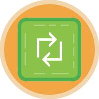 Loop Flat Multi Circle Icon vector