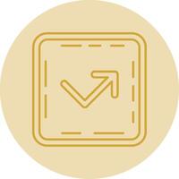 Bounce Line Yellow Circle Icon vector