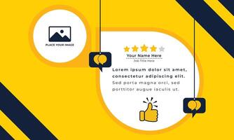 Client Or Customer Service Feedback Review Post Design Template vector