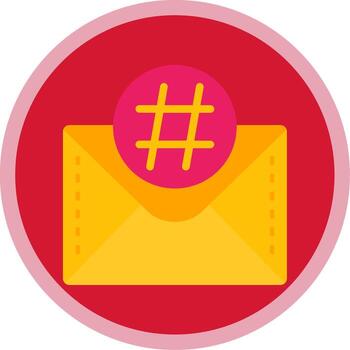 Hash Flat Multi Circle Icon vector