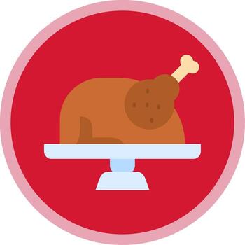 Turkey Flat Multi Circle Icon vector