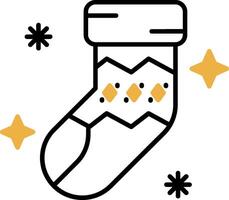 Sock Skined Filled Icon vector