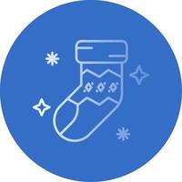 Sock Gradient Line Circle Icon vector