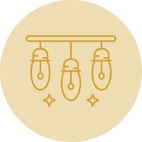 Lights Line Yellow Circle Icon vector