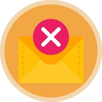 Wrong Flat Multi Circle Icon vector