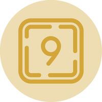 Nine Line Yellow Circle Icon vector