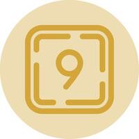 Nine Line Yellow Circle Icon vector