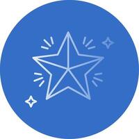 Star Gradient Line Circle Icon vector