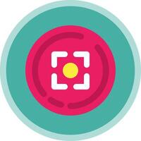 Focus Flat Multi Circle Icon vector