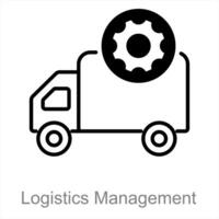 Logistics Management and management icon concept vector