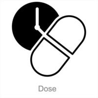 Dose and health icon concept vector