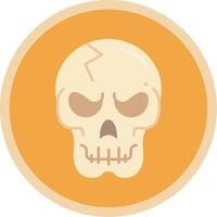 Skull Flat Multi Circle Icon vector