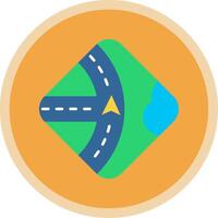 Navigation Flat Multi Circle Icon vector