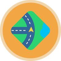 Navigation Flat Multi Circle Icon vector