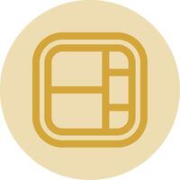 Layout Line Yellow Circle Icon vector