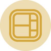 Layout Line Yellow Circle Icon vector