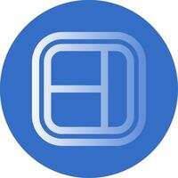 Layout Gradient Line Circle Icon vector