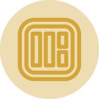 Layout Line Yellow Circle Icon vector