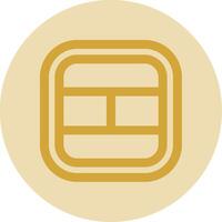 Layout Line Yellow Circle Icon vector