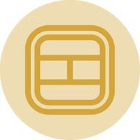 Layout Line Yellow Circle Icon vector