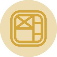 Layout Line Yellow Circle Icon vector