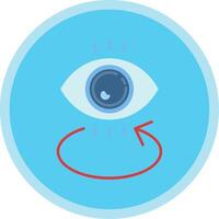 Eye Flat Multi Circle Icon vector