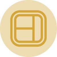 Layout Line Yellow Circle Icon vector