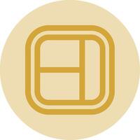 Layout Line Yellow Circle Icon vector