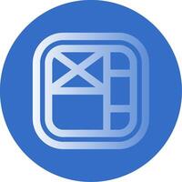 Layout Gradient Line Circle Icon vector