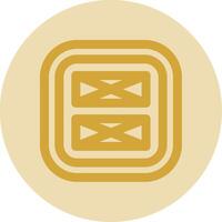Layout Line Yellow Circle Icon vector