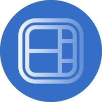 Layout Gradient Line Circle Icon vector