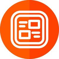 Layout Line Red Circle Icon vector