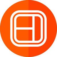 Layout Line Red Circle Icon vector
