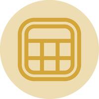 Layout Line Yellow Circle Icon vector