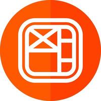 Layout Line Red Circle Icon vector