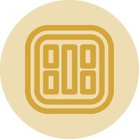 Layout Line Yellow Circle Icon vector