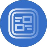 Layout Gradient Line Circle Icon vector