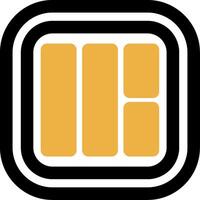 Layout Skined Filled Icon vector