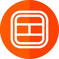 Layout Line Red Circle Icon vector