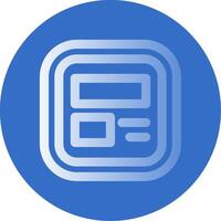 Layout Gradient Line Circle Icon vector