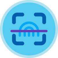 Scanner Flat Multi Circle Icon vector