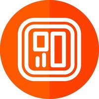 Layout Line Red Circle Icon vector