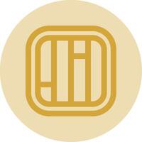 Layout Line Yellow Circle Icon vector