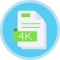 4k Flat Multi Circle Icon vector