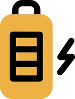 Battery Skined Filled Icon vector