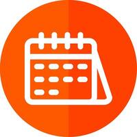 Calender Line Red Circle Icon vector