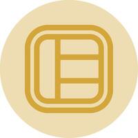Layout Line Yellow Circle Icon vector